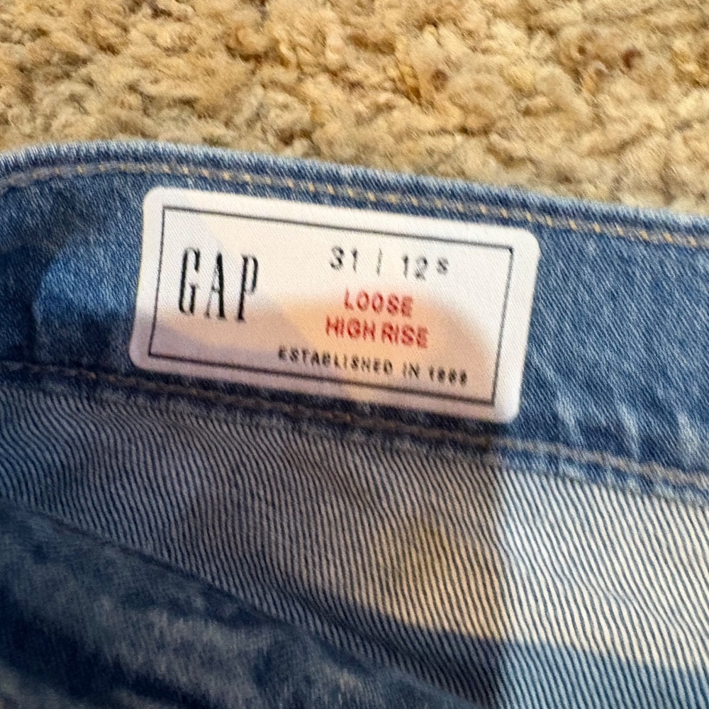 Gap Loose High Rise Jeans Blue Women's 31/12s - Picture 5 of 11